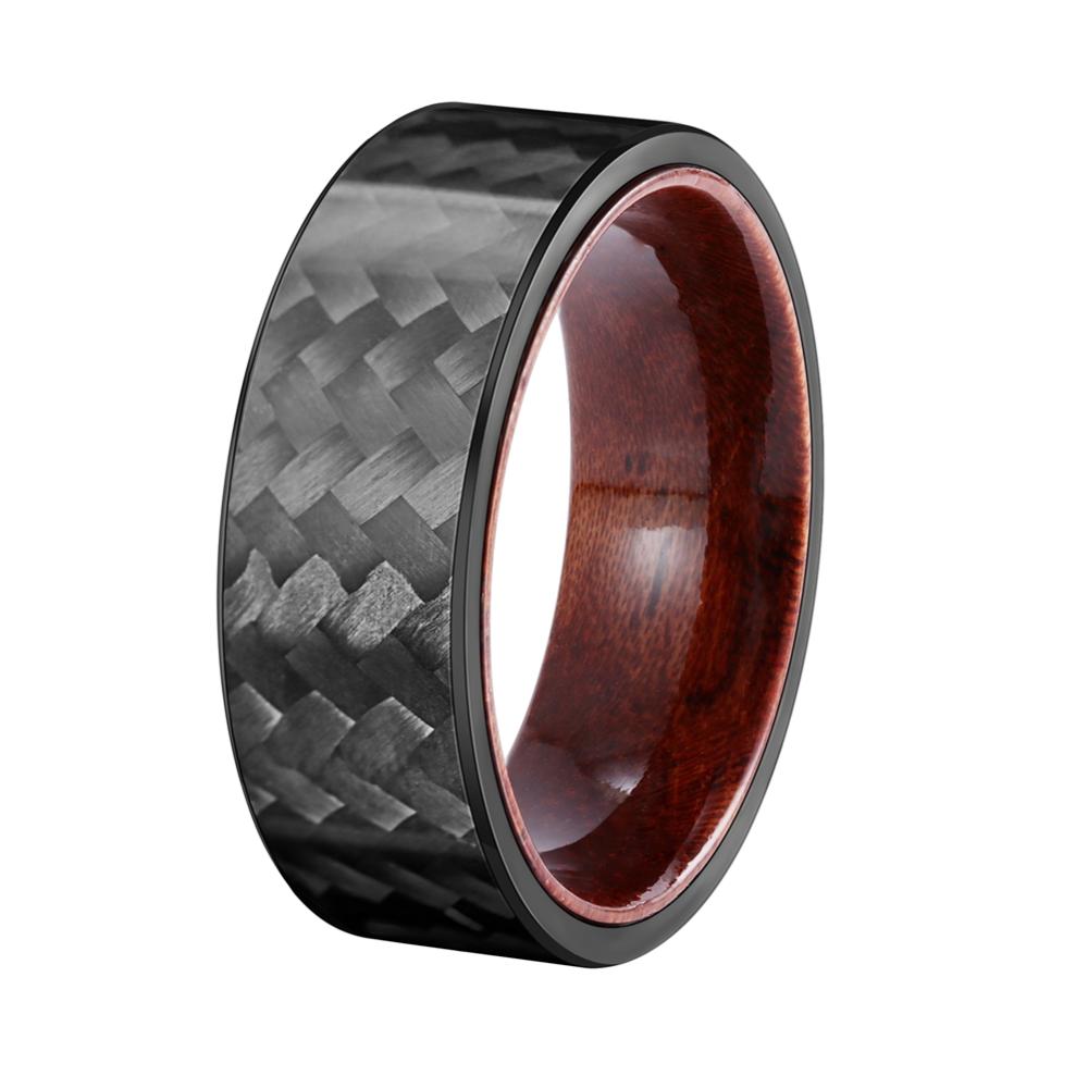 8mm Carbon Fiber Shell With Rosewood Inner Ring