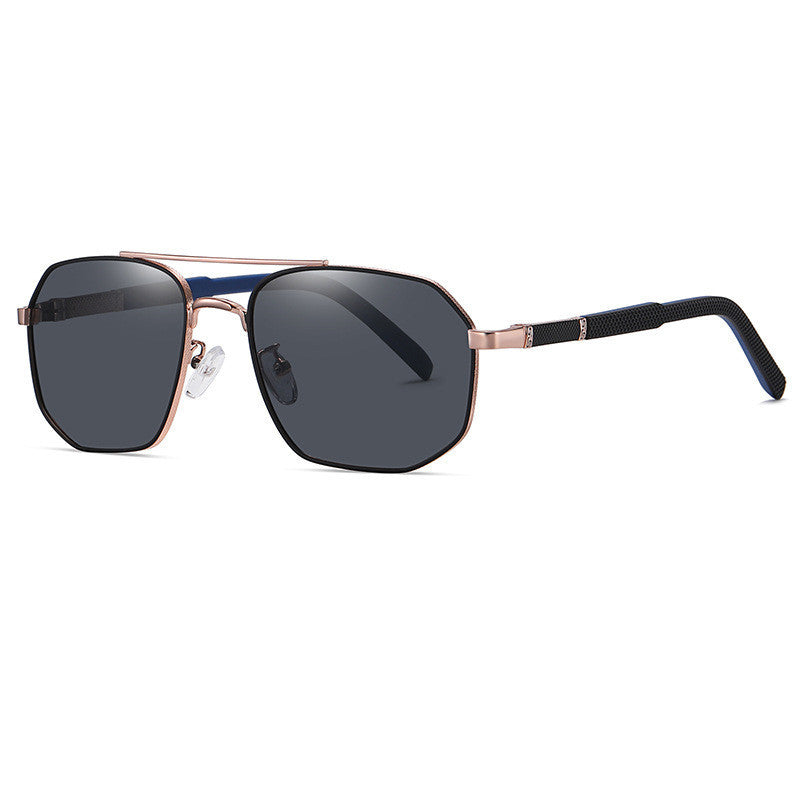 Aviator square sunglasses with geometric vibes