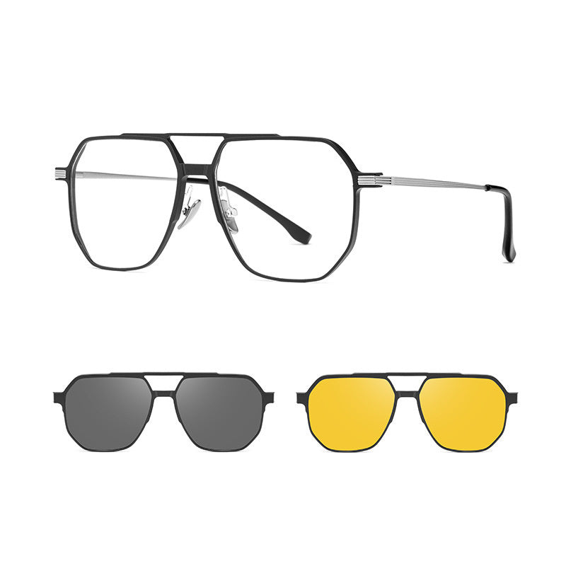 Aluminum Magnesium Alloys Aviators with Interchangeable Face Lenses