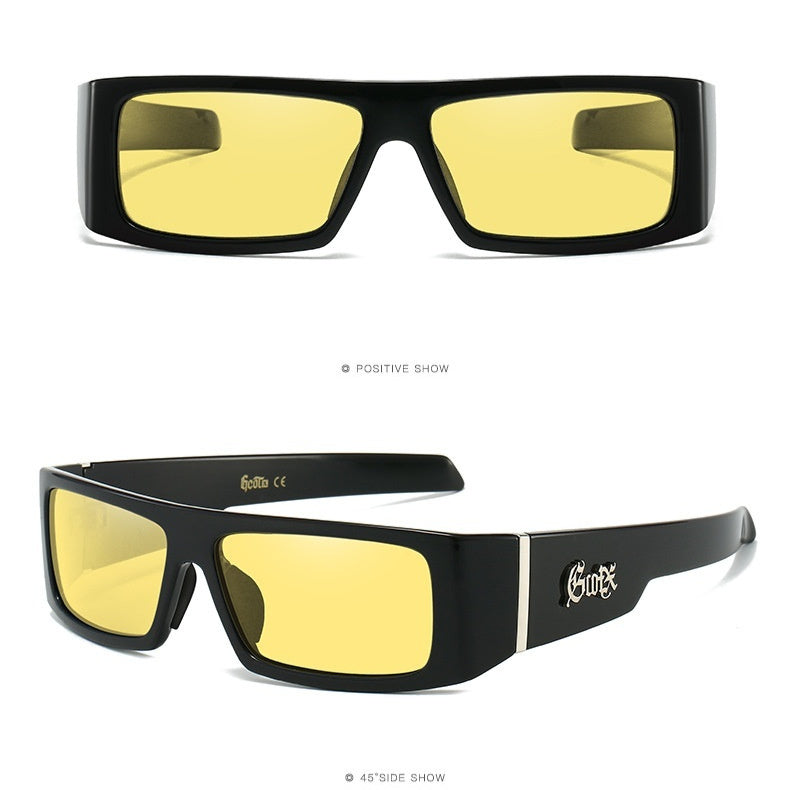 Rectangle wrap around sunglasses