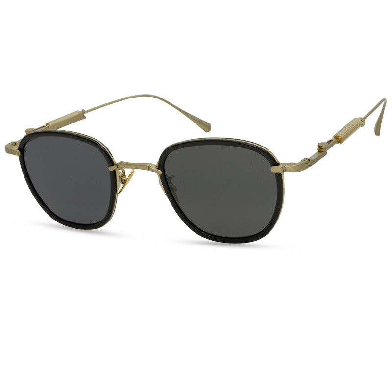 3    Classic Polarized Pure Titanium Polygon Frame Sunglasses