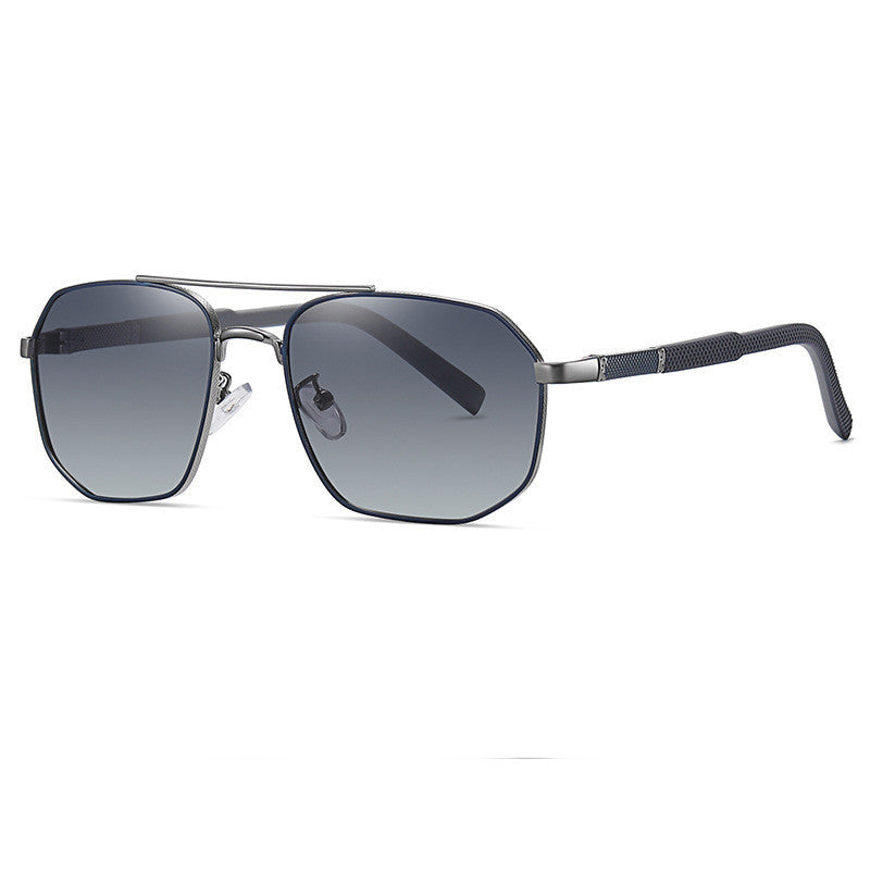 Aviator square sunglasses with geometric vibes
