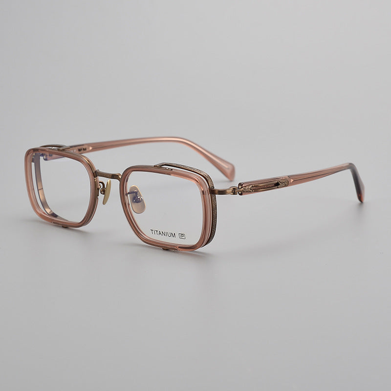 3    Plate B Titanium Business Retro Craft Glasses