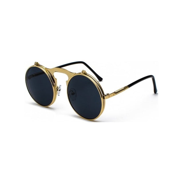 Flip top round sunglasses. Jeepers!