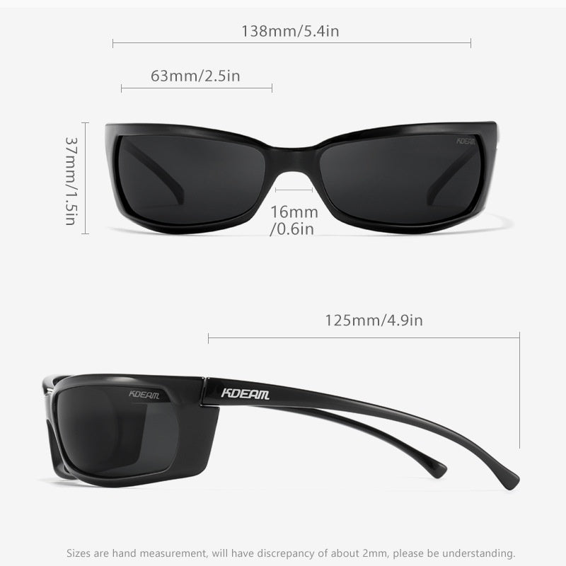 Rectangle full frame slim temples