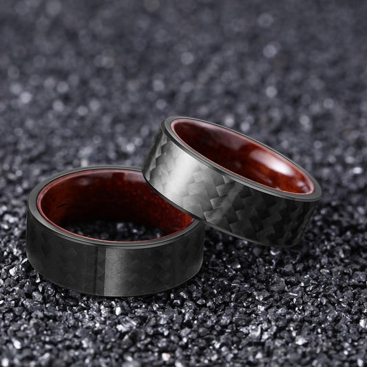 8mm Carbon Fiber Shell With Rosewood Inner Ring