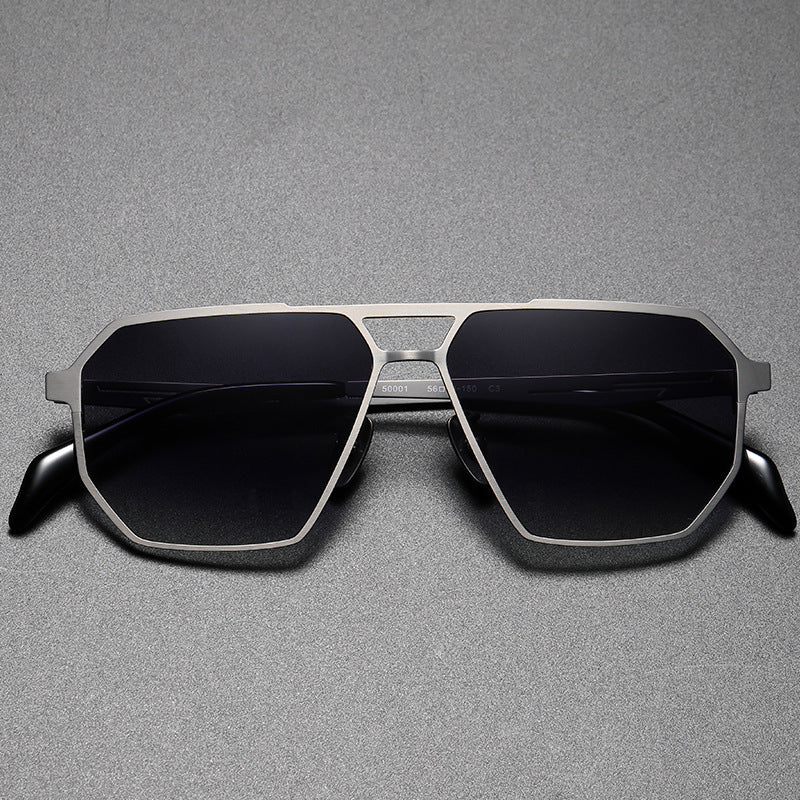 Titanium wide Lense and frames Sunglasses