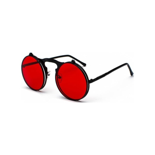 Flip top round sunglasses. Jeepers!